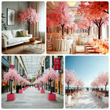 8ft Artificial Cherry Blossom Tree Blush – Silk Sakura Wishing Tree