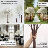 8ft Artificial Cherry Blossom Tree White – Silk Sakura Wishing Tree