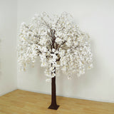 8ft Artificial Cherry Blossom Tree White – Silk Sakura Wishing Tree