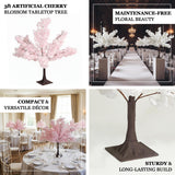 Silk Cherry Blossom Tree Centerpiece 3ft Blush – Lifelike Artificial Sakura Wishing Tree