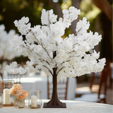 Silk Cherry Blossom Tree Centerpiece 3ft White – Lifelike Artificial Sakura Wishing Tree