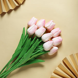 Blush Artificial Foam Tulip Flower Bouquets - The Perfect Decorative Accent