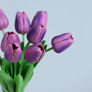 Create Unforgettable Events with Eggplant Real Touch Artificial Tulip Flowers