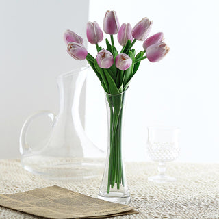 Add a Touch of Elegance with Lavender Lilac Real Touch Artificial Foam Tulip Flowers