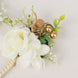 2 Pack White Artificial Rose Boutonniere With Pin, 5inch Real Touch Silk Flower
