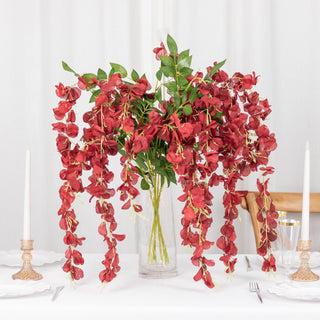 Add a Touch of Sophistication with Burgundy Artificial Silk Wisteria