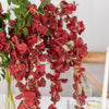 5 Pack | 44inches Burgundy Artificial Silk Hanging Wisteria Flower Vines