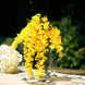 5 Pack | 44inch Yellow Artificial Silk Hanging Wisteria Flower Vines#whtbkgd