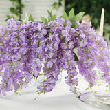 6 Pack Purple Silk Wisteria Vines Hanging Plants, Long Artificial Flowers Bushes