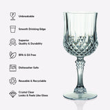 6 Pack | 8oz Amber Gold Crystal Cut Reusable Plastic Cocktail Goblets