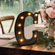 Antique Black Industrial Style LED Marquee Alphabet Letter Sign, 9inch Light Up Letter