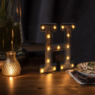 Enhance Your Event Atmosphere with the Antique Black Industrial Style LED Marquee Alphabet Letter Sign