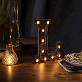 Add Vintage Charm to Your Event with the Antique Black LED Marquee Alphabet Letter Sign