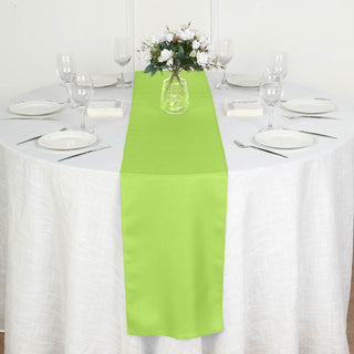 Elevate Your Event with the Apple Green Polyester Table Runner