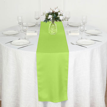 12"x108" Apple Green Polyester Table Runner