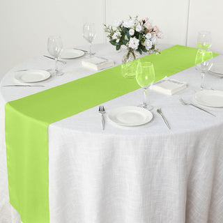Versatile and Stylish: The Apple Green Polyester Table Runner