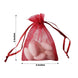 10 Pack | 3inch Burgundy Organza Drawstring Wedding Party Favor Gift Bags