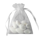 10 Pack | 3"x4" White Organza Drawstring Wedding Party Favor Gift Bags