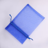 10 Pack | 4x6inch Royal Blue Organza Drawstring Wedding Party Favor Gift Bags