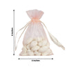 10 Pack | 4x6inch Blush / Rose Gold Organza Drawstring Wedding Party Favor Gift Bags