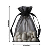 10 Pack | 4x6inch Black Organza Drawstring Wedding Party Favor Gift Bags