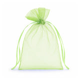 Green organza gift bag with drawstring closure #whtbkgd