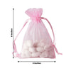 10 Pack | 4x6inch Pink Organza Drawstring Wedding Party Favor Gift Bags