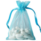 10 Pack 4"x6" Turquoise Organza Drawstring Wedding Party Favor Gift Bags