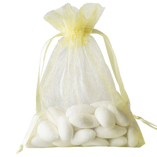 Clearance SALE: Get Your Yellow Organza Drawstring Wedding Party Favor Gift Bags Now!