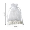 10 Pack | 5x7inch White Organza Drawstring Wedding Party Favor Gift Bags