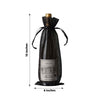 10 Pack | 6x15inch Black Organza Drawstring Party Favor Wine Gift Bags