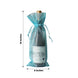 10 Pack | 6x15inches Turquoise Organza Drawstring Party Favor Wine Bags