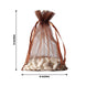10 Pack | 6x9inches Chocolate Organza Drawstring Wedding Party Favor Bags