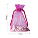 10 Pack | 6x9inches Fuchsia Organza Drawstring Wedding Party Favor Bags