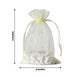 10 Pack | 6x9inches Yellow Organza Drawstring Wedding Party Favor Gift Bag