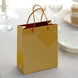 12 Pack Gold Foil Paper Party Favor Gift Bags with Handles, Shiny Metallic Euro Tote Bags - 7"