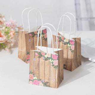 Elevate Your Gift-Giving with Natural Wood Print Paper Party Favor Bags