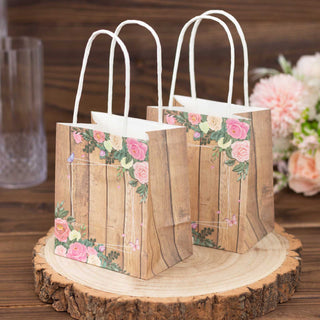 Unforgettable Moments with Natural Wood Print Party Favor Bags