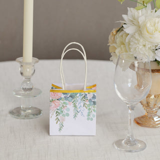 Create Unforgettable Moments with White Pink Peony Flower Party Favor Bags