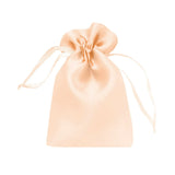 Peach satin drawstring pouch for gifts or storage #whtbkgd