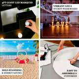 Self-standing giant light-up letters for weddings, birthdays, proposals, and celebration backdrops