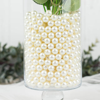 Glossy Ivory Faux Craft Pearl Beads - Enhance Your Event Decor