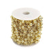 100ft | Gold Artificial DIY Craft Fishing Line Pearl Chains, Faux Pearl String Beads Vase Filler Garland Roll#whtbkgd