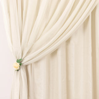 Create a Glamorous Backdrop Setting with our Beige Dual Layered Curtain