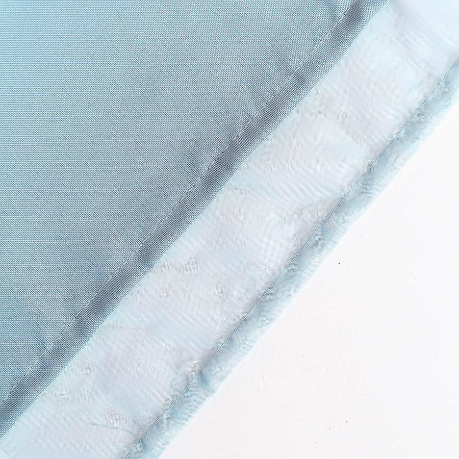 10ft Dusty Blue Dual Layered Sheer Chiffon Polyester Backdrop Curtain With Rod Pockets#whtbkgd