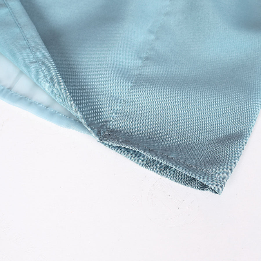 10ft Dusty Blue Dual Layered Sheer Chiffon Polyester Backdrop Curtain With Rod Pockets
