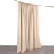 10ft Nude Dual Layered Sheer Chiffon Polyester Backdrop Curtain With Rod Pockets