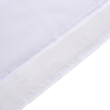 10ft White Dual Layered Sheer Chiffon Polyester Backdrop Curtain With Rod Pockets#whtbkgd