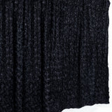8ftx8ft Black Satin Rosette Photo Booth Event Curtain Drapes, Backdrop Window Panel
