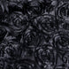8ftx8ft Black Satin Rosette Event Curtain Drapes, Backdrop Event Panel#whtbkgd
